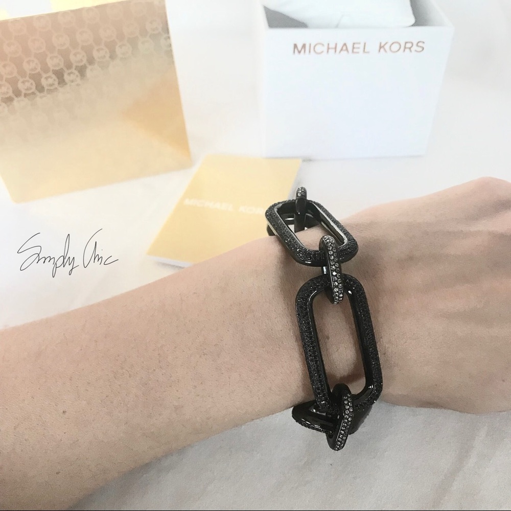 NWT authentic MK Iconic Pave link bracelet - Picture 4 of 7